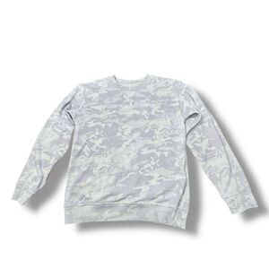 Lululemon Perfectly Oversized Gray Purple Camo Sweatshirt Crewneck Women’s Sz 4